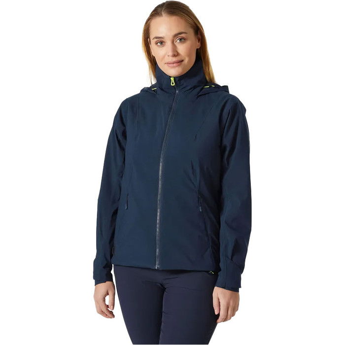 2023 Helly Hansen Womens HP Racing Lifaloft Hooded Sailing Jacket 34268 Navy Wetsuit Outlet